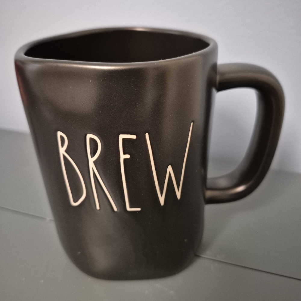 Rae Dunn "Brew" Black Mug